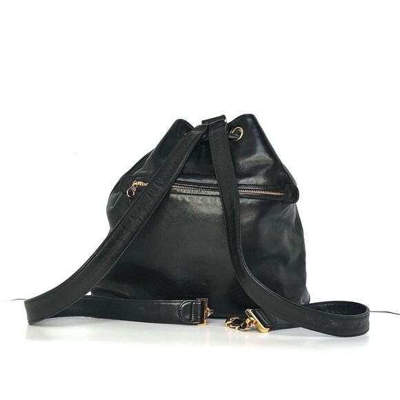 Chanel Gabrielle Lambskin CC Drawstring Dark Brown Backpack Bag main image 5
